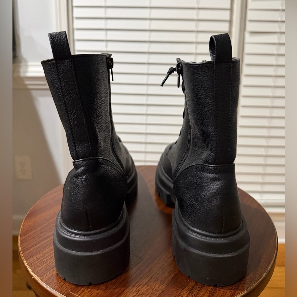 Dolce Vita Black Flander Laced Zippered Leather Combat Boots! Size 10! π€π€ - Picture 3 of 8
